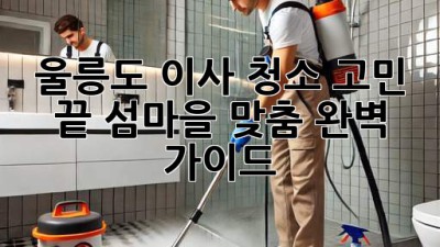 울릉도 이사, 청소 고민 끝! 섬마을 맞춤 완벽 가이드 🏡✨